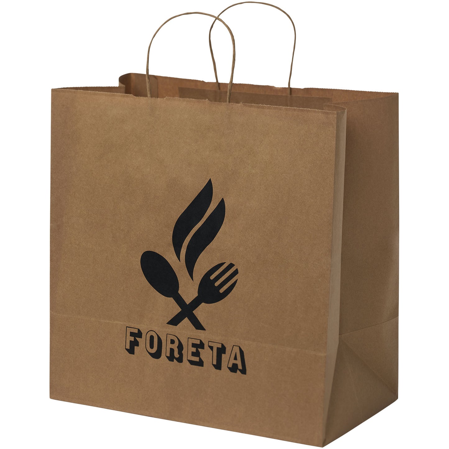 Nora kraftpapirpose med tryk - 34x20x35 cm