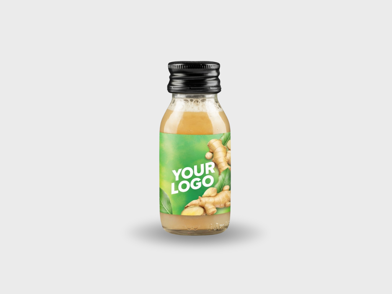 Ingefærshot med tryk eller logo