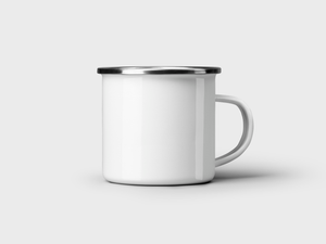 Enamel mug with logo or print print