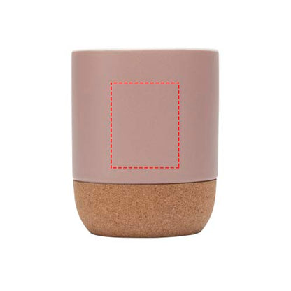 Billie 300 ml keramisk krus med korkdetaljer og mat finish