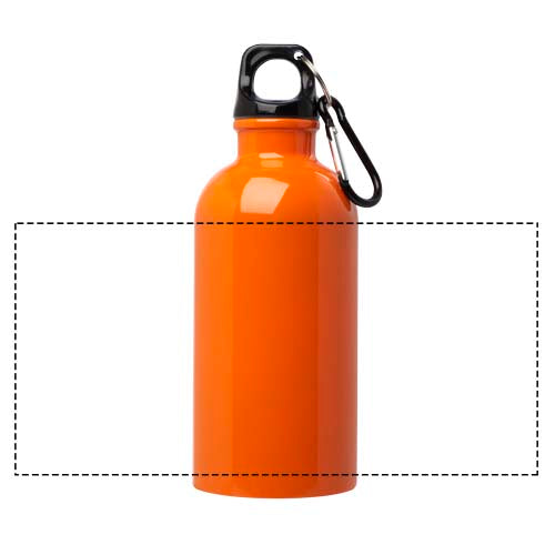 Oregon RCS certificeret vandflaske på 400 ml i rustfrit stål med enkelt væg og karabinhage