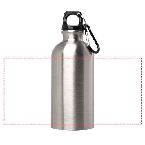 Oregon RCS certificeret vandflaske på 400 ml i rustfrit stål med enkelt væg og karabinhage