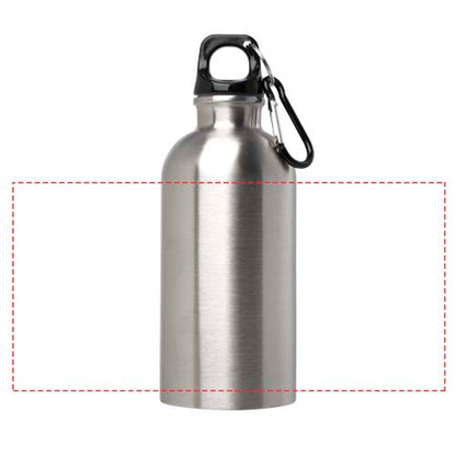 Oregon RCS certificeret vandflaske på 400 ml i rustfrit stål med enkelt væg og karabinhage