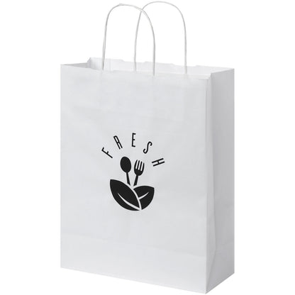 Nora kraftpapirpose med tryk - 25x11x32 cm