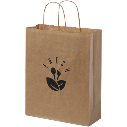 Nora kraftpapirpose med tryk - 25x11x32 cm