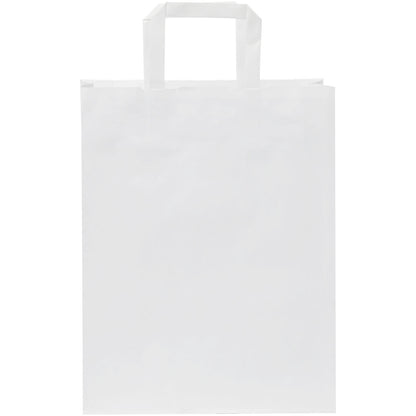 Nora kraftpapirpose med tryk - Fladt håndtag - 25x11x31 cm