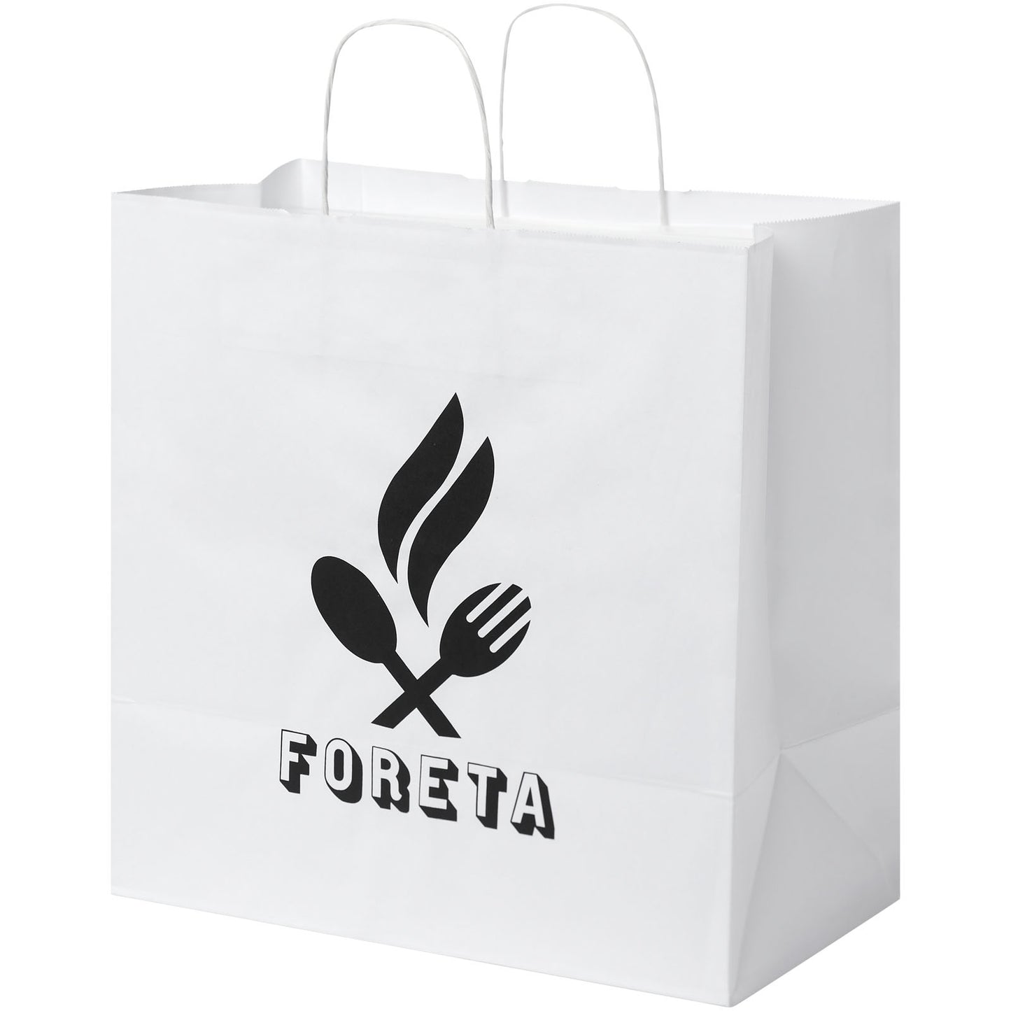 Nora kraftpapirpose med tryk - 34x20x35 cm