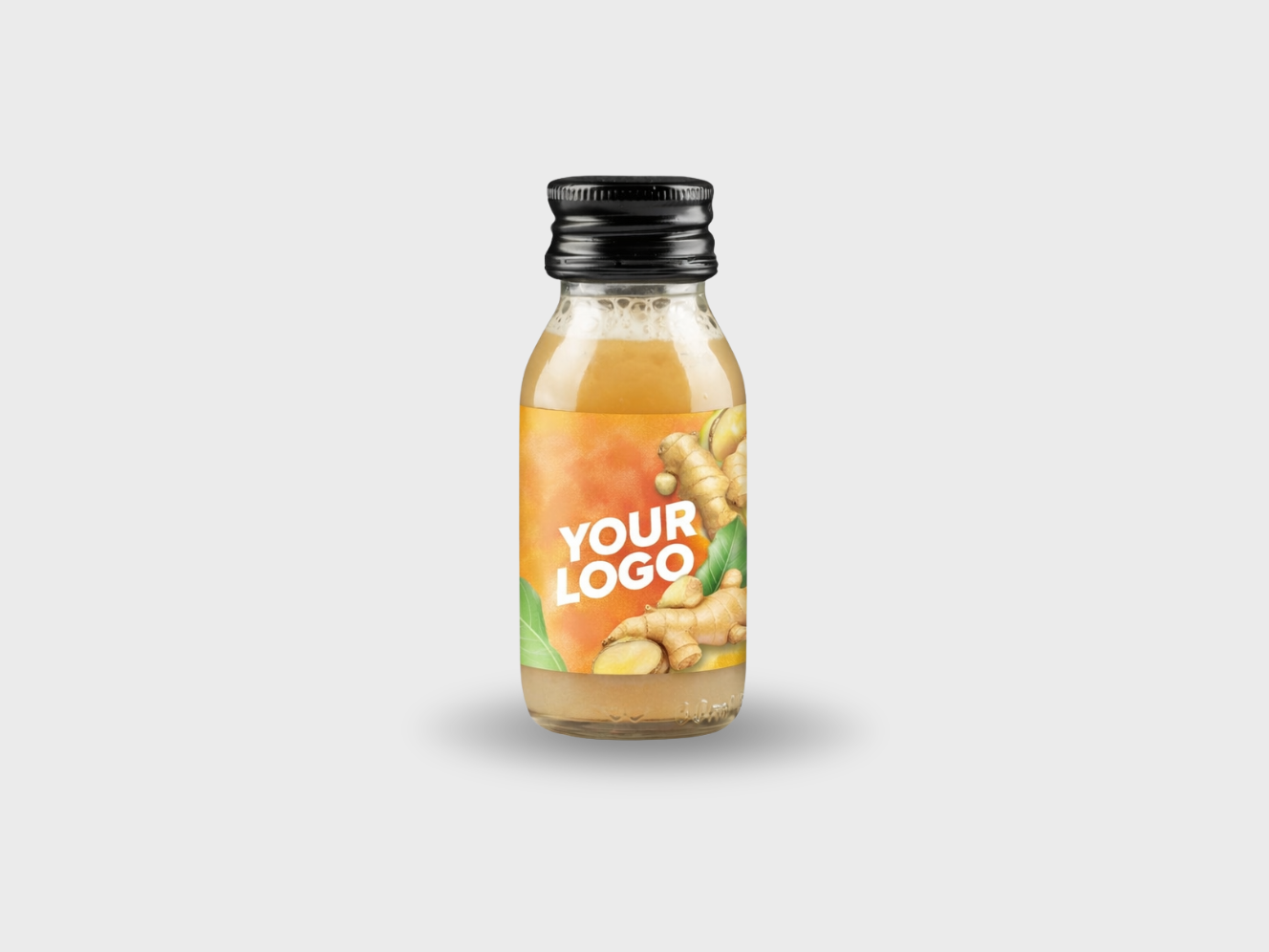 Ingefærshot med tryk eller logo