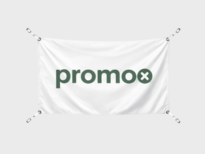 Banner med tryk og logo