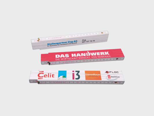 Tommestokke med tryk eller logo