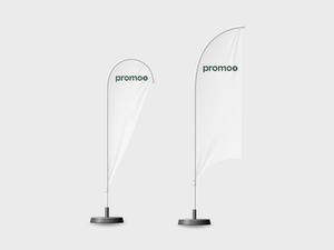 Beachflag med logo eller tryk