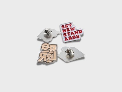 Pins with logo