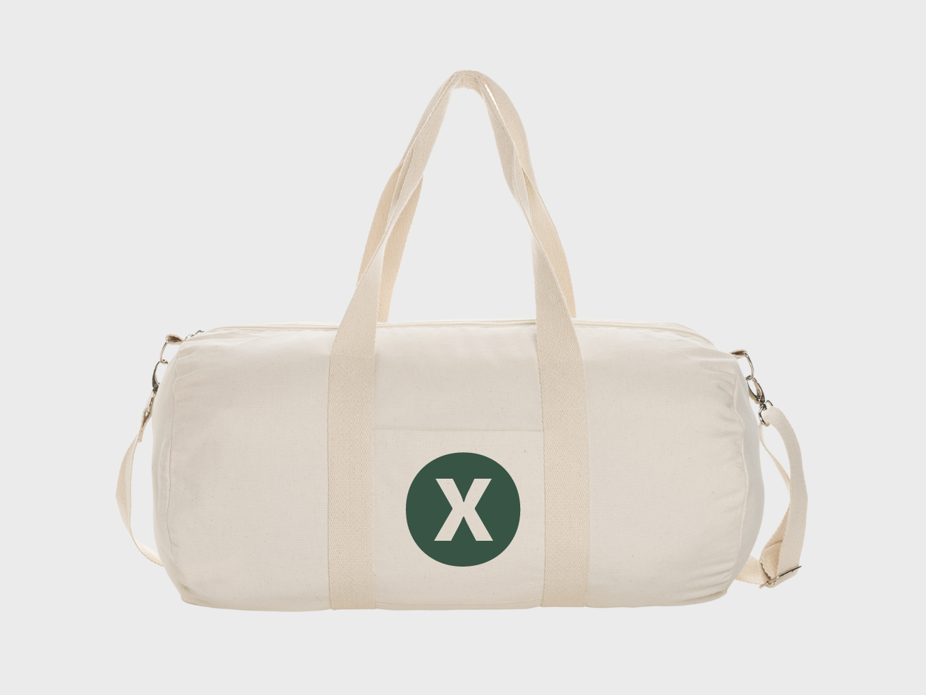 AWARE™ printed canvas duffel bag